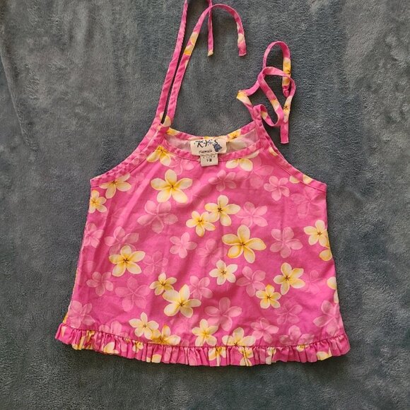 KY'S Hawaii string top dress with bottom shorts cotton Size 1-2 - Picture 2 of 2